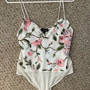 Top shop embroidered lace bodysuit